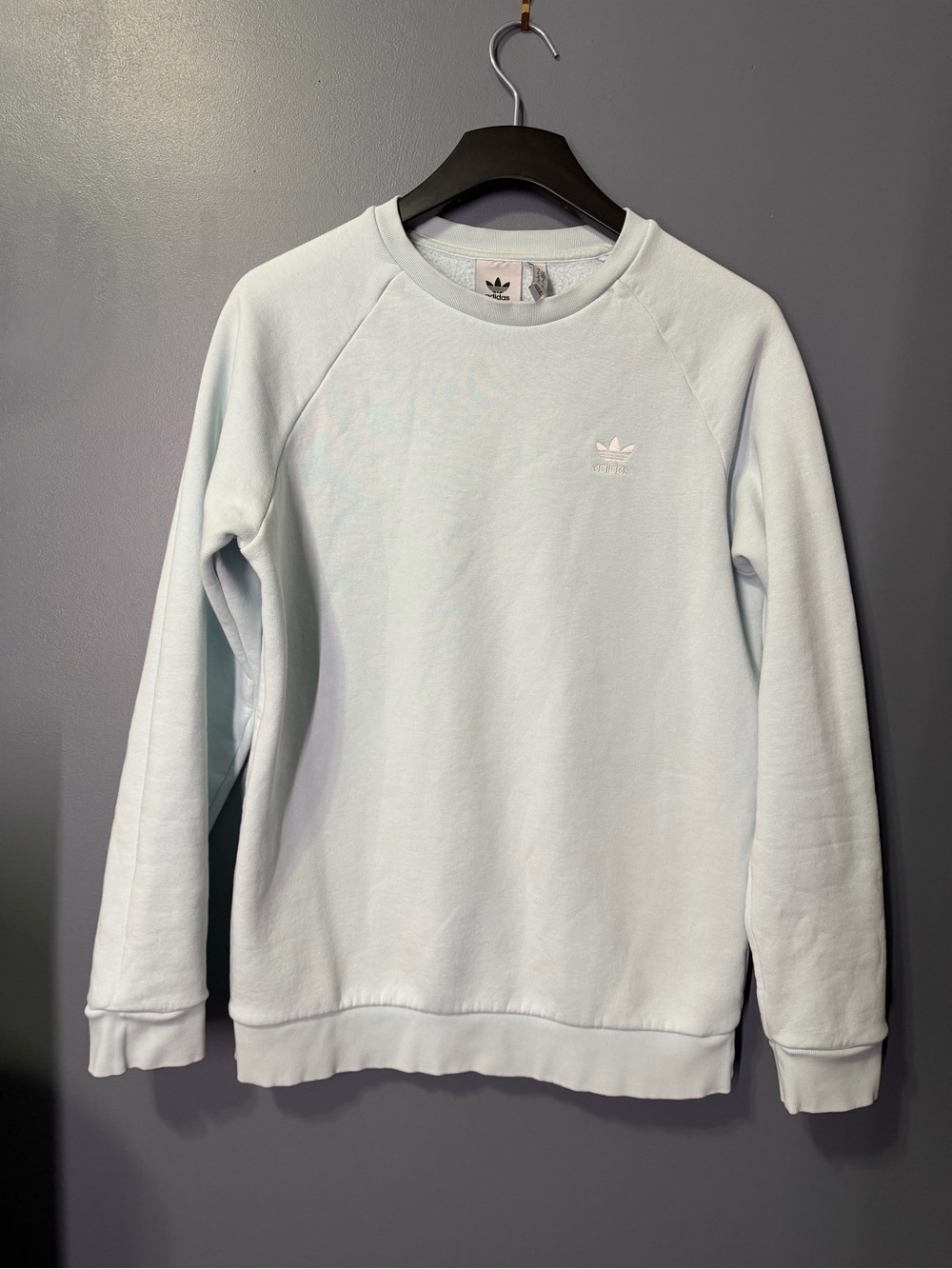 adidas Light Blue Men's Crewneck Sweatshirt